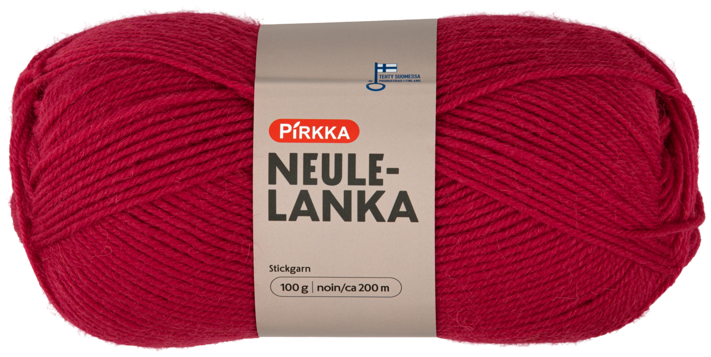 Pirkka neulelanka 100g 5491 punainen