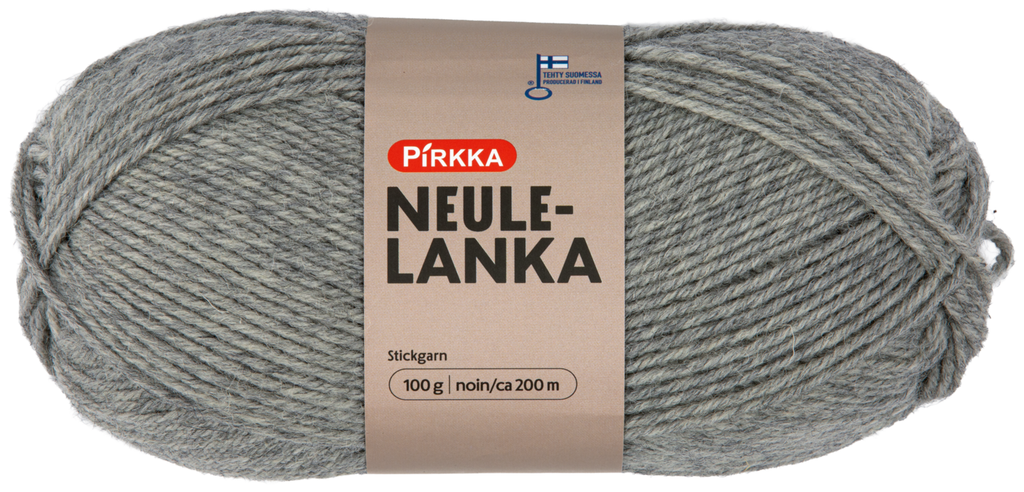Pirkka neulelanka 100g 4021 harmaa