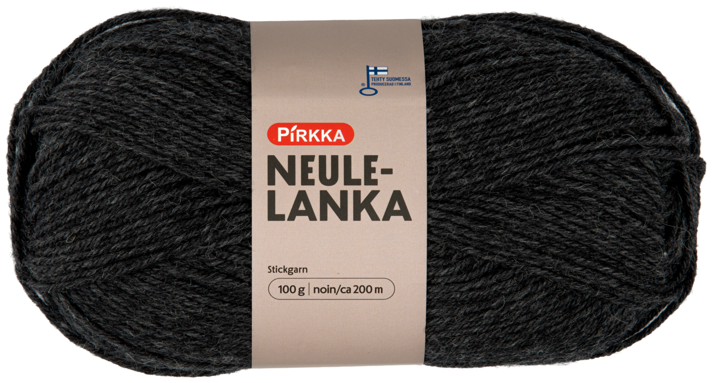 Pirkka neulelanka 100g 0951 musta