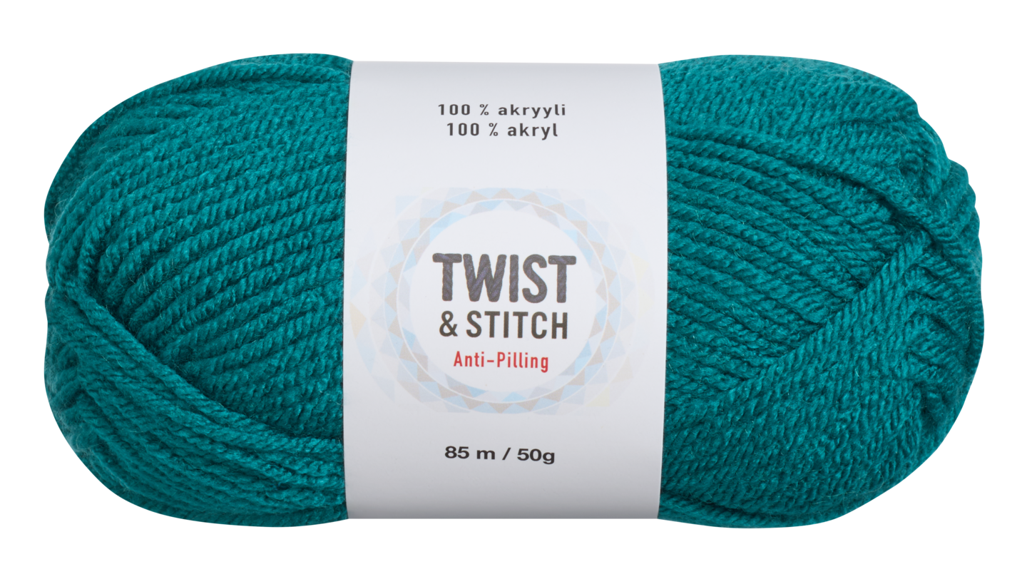 Twist&Stitch akryylilanka 50g 10327 petrooli