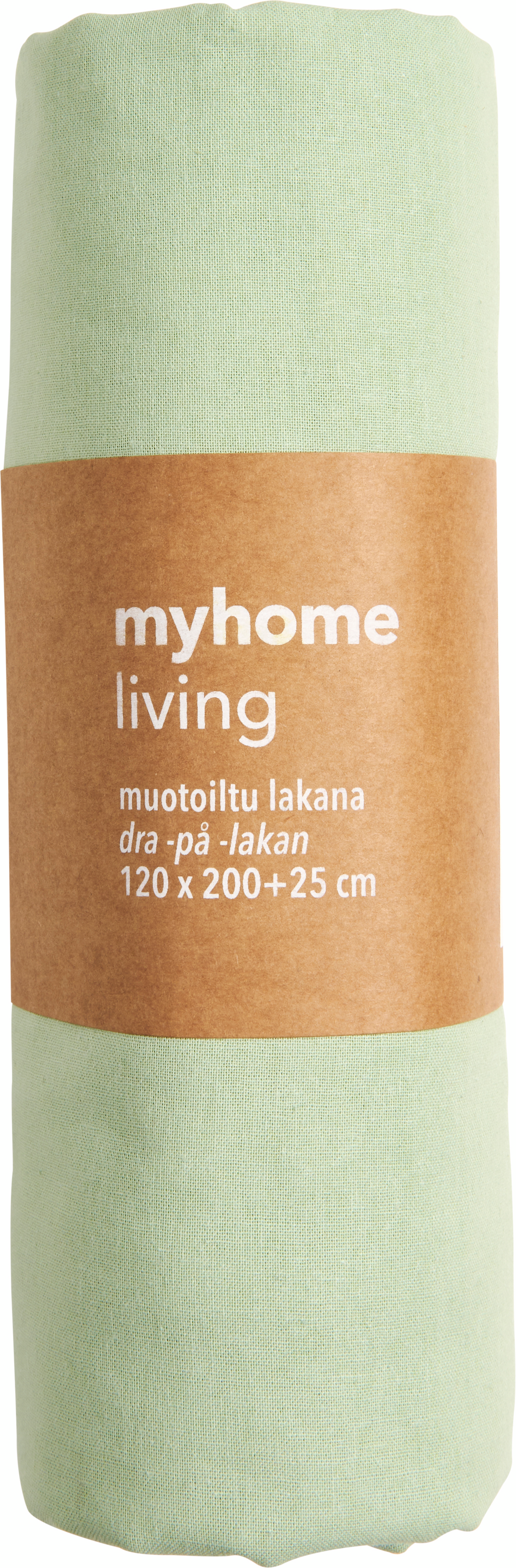 myhome muotoiltu lakana 120x200+25 cm vaaleanvihreä