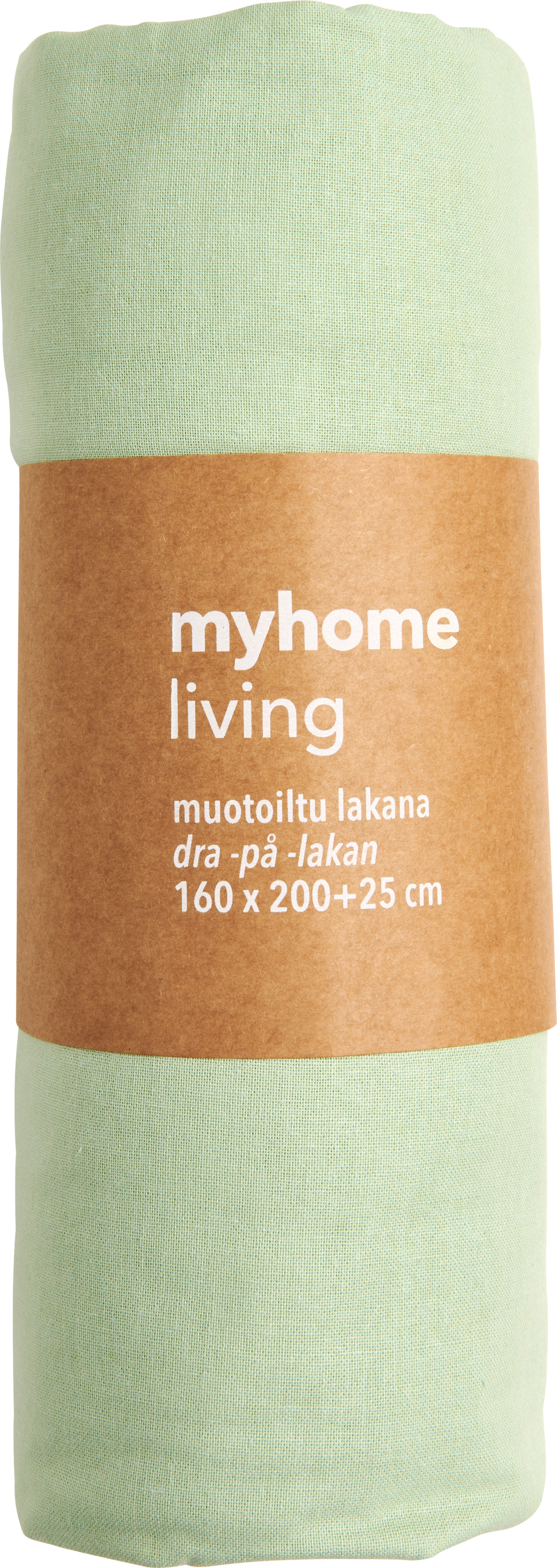 myhome muotoiltu lakana 160x200+25 cm vaaleanvihreä