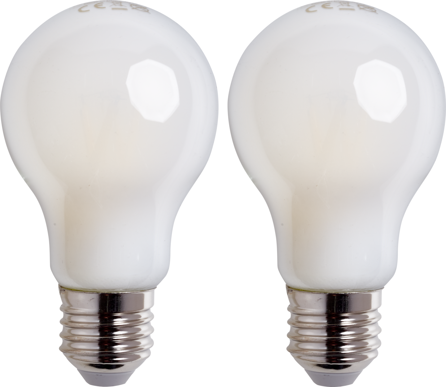 myhome vakiolamppu LED E27 806lm milky 2kpl
