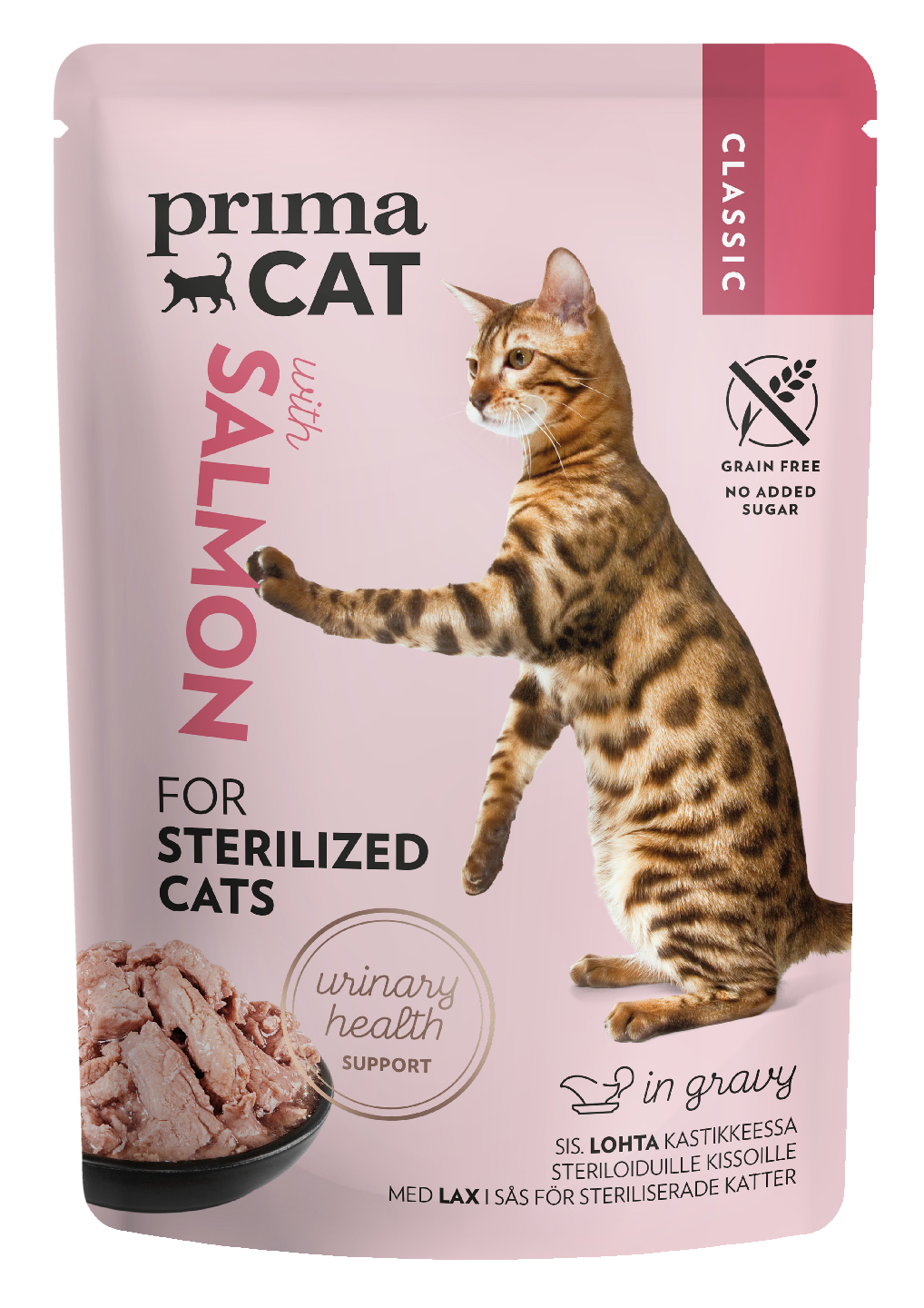PrimaCat Classic lohta kastikkeessa steriloiduille kissoille 85 g