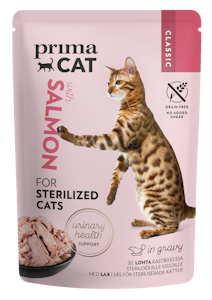 PrimaCat Classic lohta kastikkeessa steriloiduille kissoille 85 g