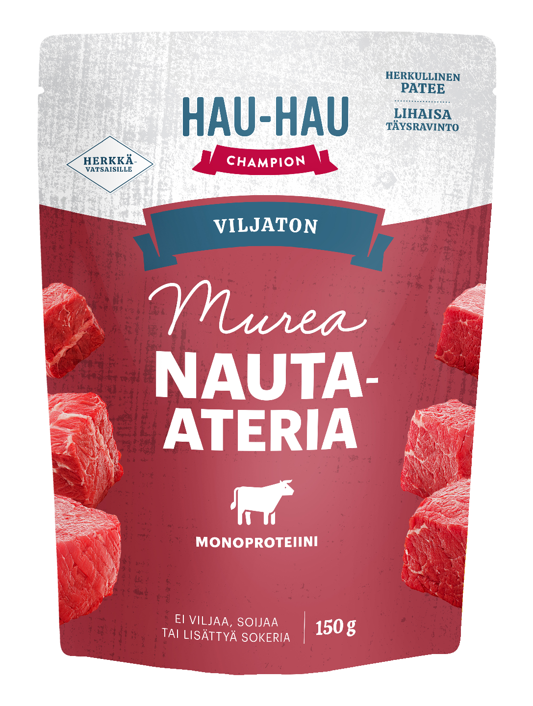 Hau-Hau Champion viljaton ateria 150g murea nauta