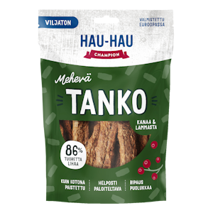 Hau-Hau Champion Mehevä tanko viljaton koiran herkku 140g kana-lammas