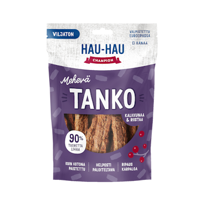 Hau-Hau Champion Mehevä tanko viljaton koiran herkku 140g kalkkuna-riista