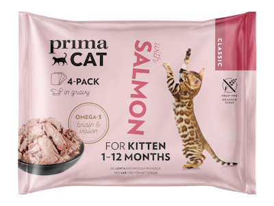 PrimaCat Classic Lohta kastikkeessa pennuille 4x85g