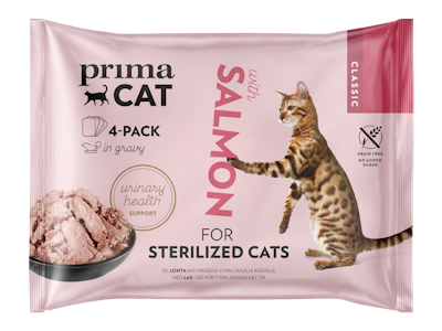 PrimaCat Classic lohta kastikkeessa steriloiduille kissoille 4x85g