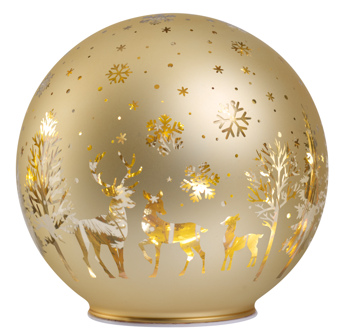 myhome led-lasipallo talvimaisema 14,5 cm