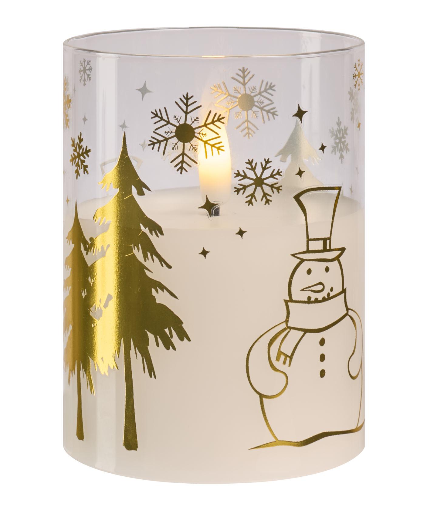 myhome led-kynttilä lasi 10 cm