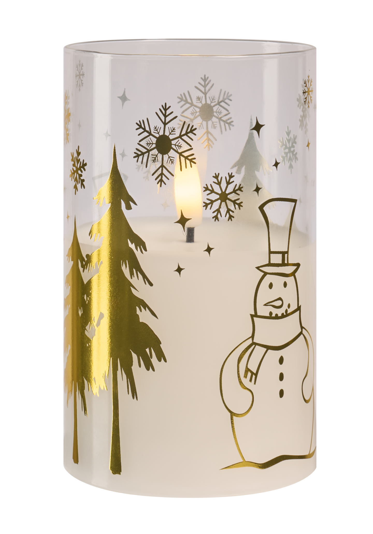 myhome led-kynttilä lasi 12,5 cm