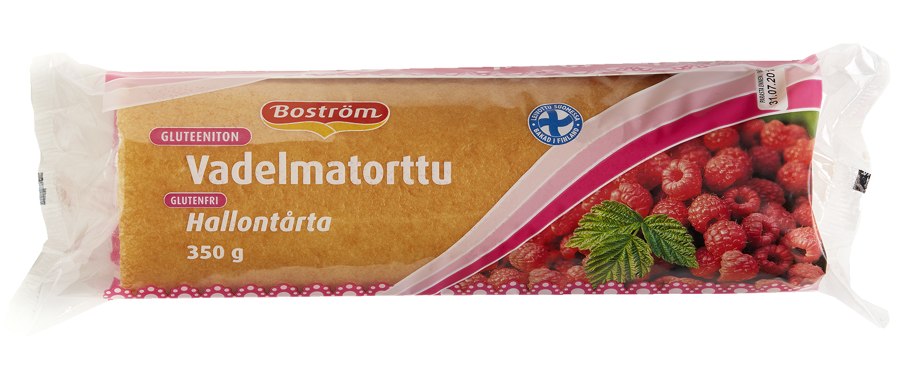 Boström vadelmakääretorttu 350g gluteeniton