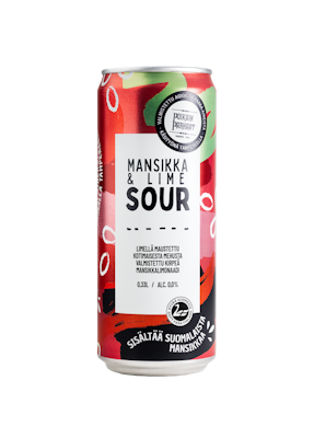 Poikain Parhaat Sour Mansikka-Lime limonaadi 0,33l