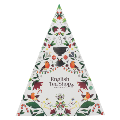 English Tea Shop teejoulukalenteri pyramidi 50g valkoinen luomu