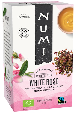 Numi valk tee 16pss White Rose luomu Reilun Kaupan