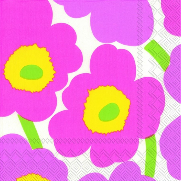 Marimekko lautasliina 33cm 20kpl Unikko vaaleanpunainen