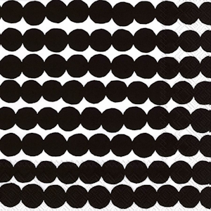 Marimekko lautasliina 33cm 20kpl Räsymatto musta