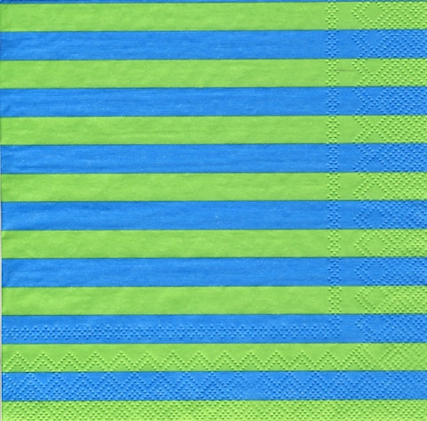 Marimekko lautasliina 33cm 20kpl Tasaraita vihreä-sininen