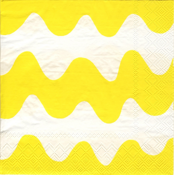 Marimekko lautasliina 33cm 20kpl Lokki vaaleankeltainen