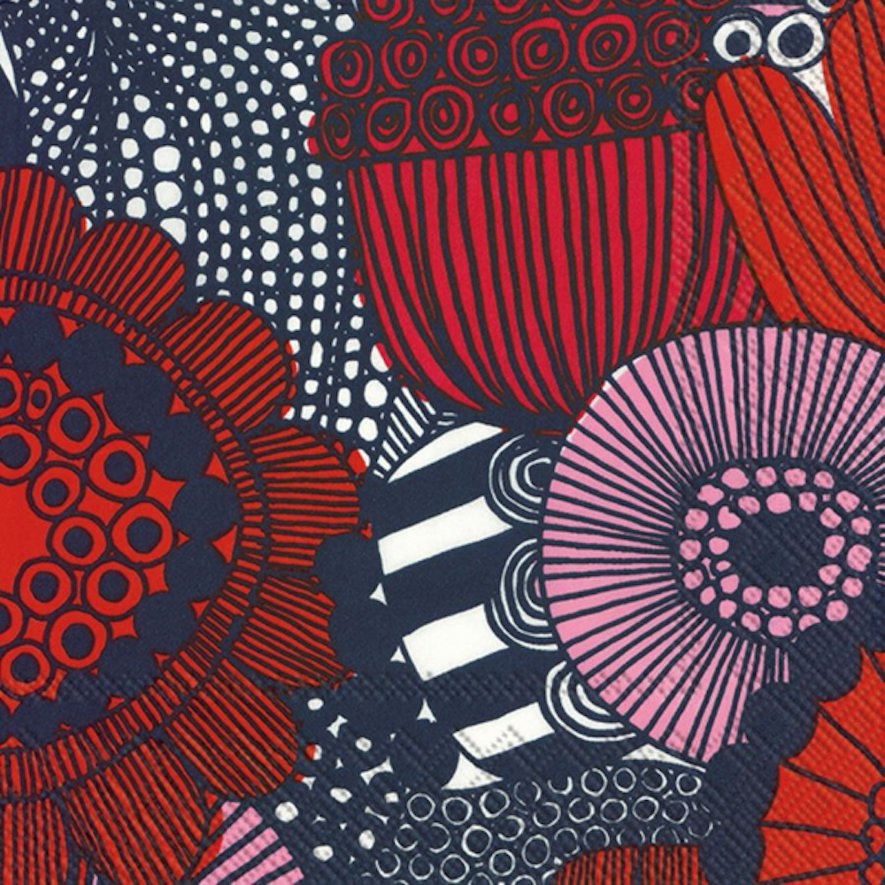 Marimekko liina 25cm 20kpl Siirtolapuutarha sininen — HoReCa-tukku Kespro