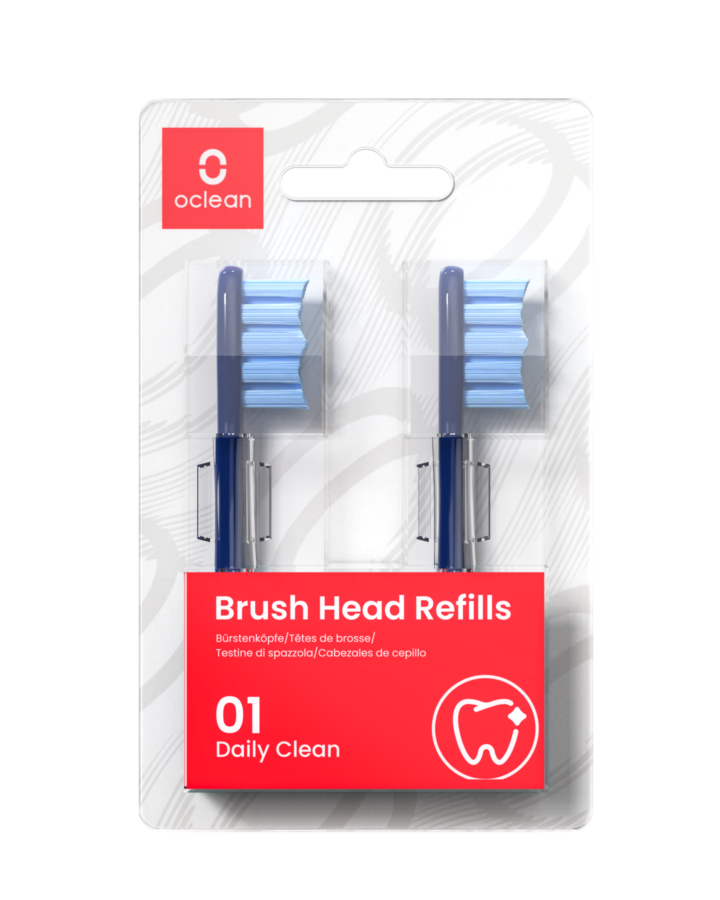 Oclean Standard Clean -vaihtoharja, 2 kpl, sininen