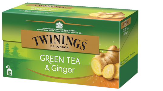 Twinings vihreä tee 25x1,6g inkivääri