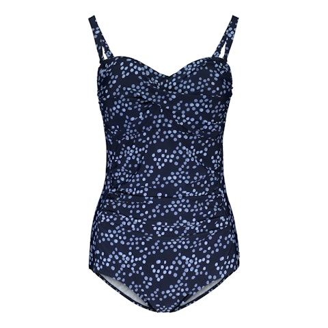 Finnwear naisten uimapuku Solmu Dots T65687 tummansininen
