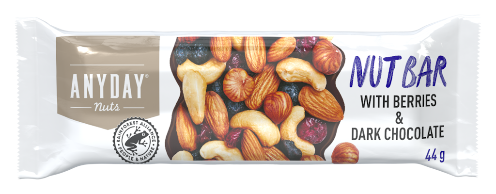 Anyday Nut Bar with Berries 44g pähkinäpatukka
