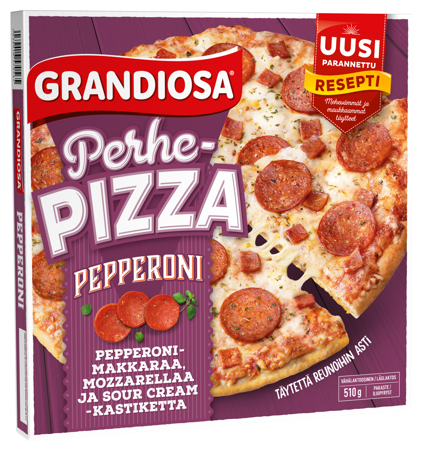 Grandiosa pizza Pepperoni 510g perhepizza pakaste
