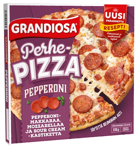 Grandiosa pizza Pepperoni 510g perhepizza pakaste