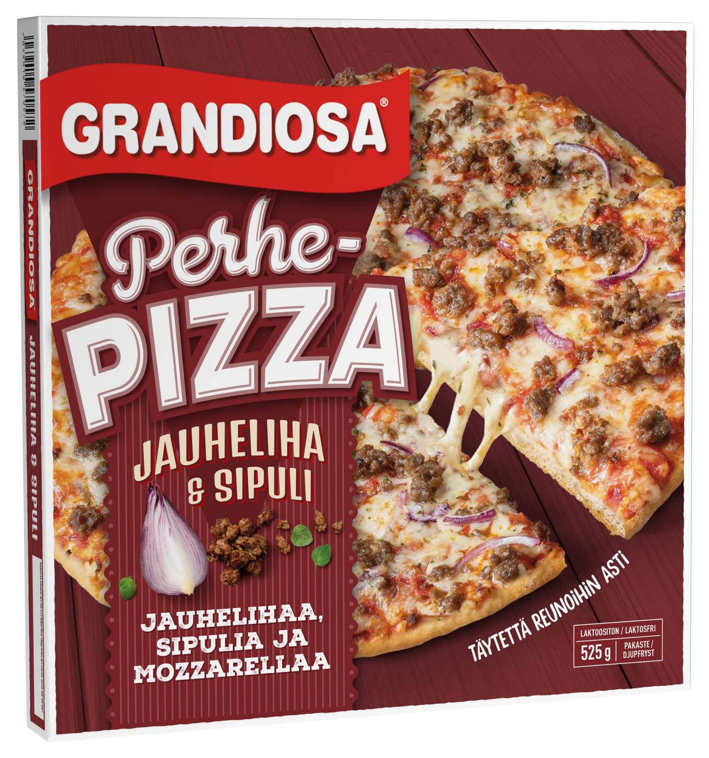 Grandiosa pizza Jauheliha ja sipuli 525g perhepizza pakaste