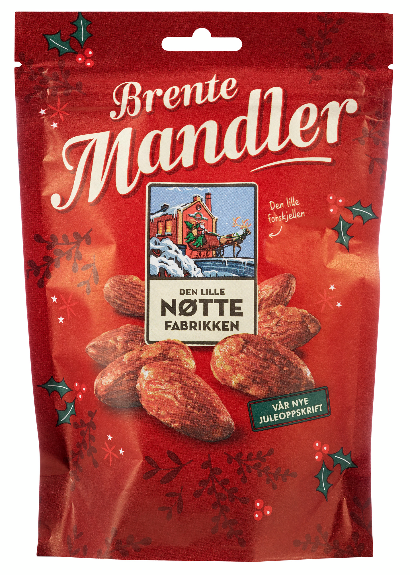 Den Lille Nøttefabrikken Brente Mandler karamellisoitu manteli 160g