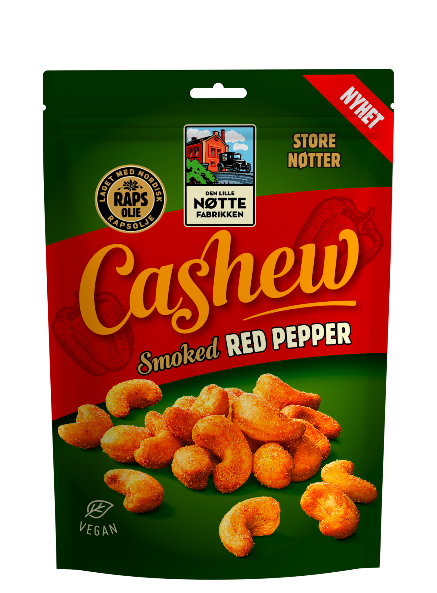 Den Lille Nøttefabrikken Cashew Smoked red pepper 150g