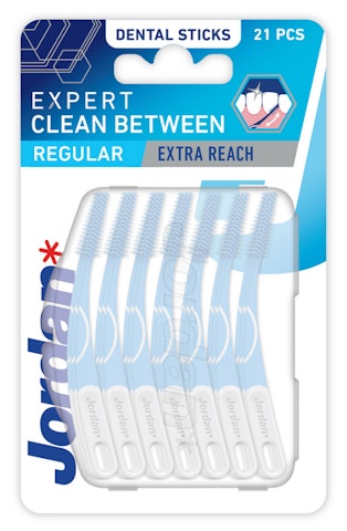 Jordan Expert Clean Between Regular hammastikku 21kpl extra reach