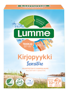 Lumme Kirjopyykki Sensitive hajusteeton pyykinpesujauhe 1120g