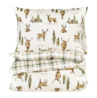 Hemtex 24h Fairyland Check flanellipussilakanasetti 150x210 cm