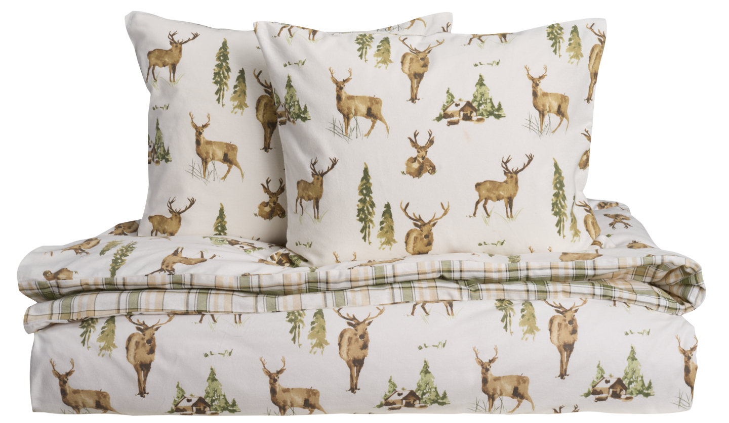 Hemtex 24h Fairyland Check parivuoteen flanellipussilakanasetti 230x220 cm