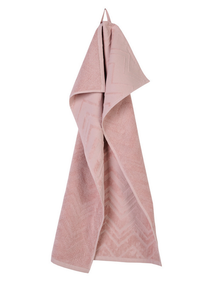 Hemtex 24h Zig-Zag pyyhe 50x70 cm roosa