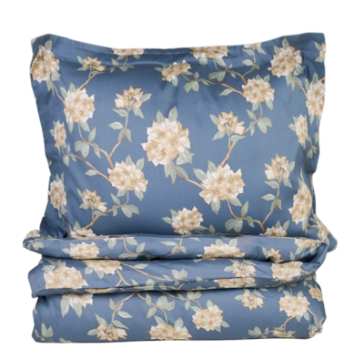 Hemtex 24h Flowertree satiini pussilakanasetti 150x210 cm tummansininen