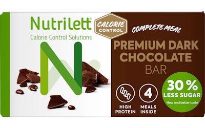 Nutrilett Premium Dark Chocolate ateriankorvikepatukka 4x60g - kuva