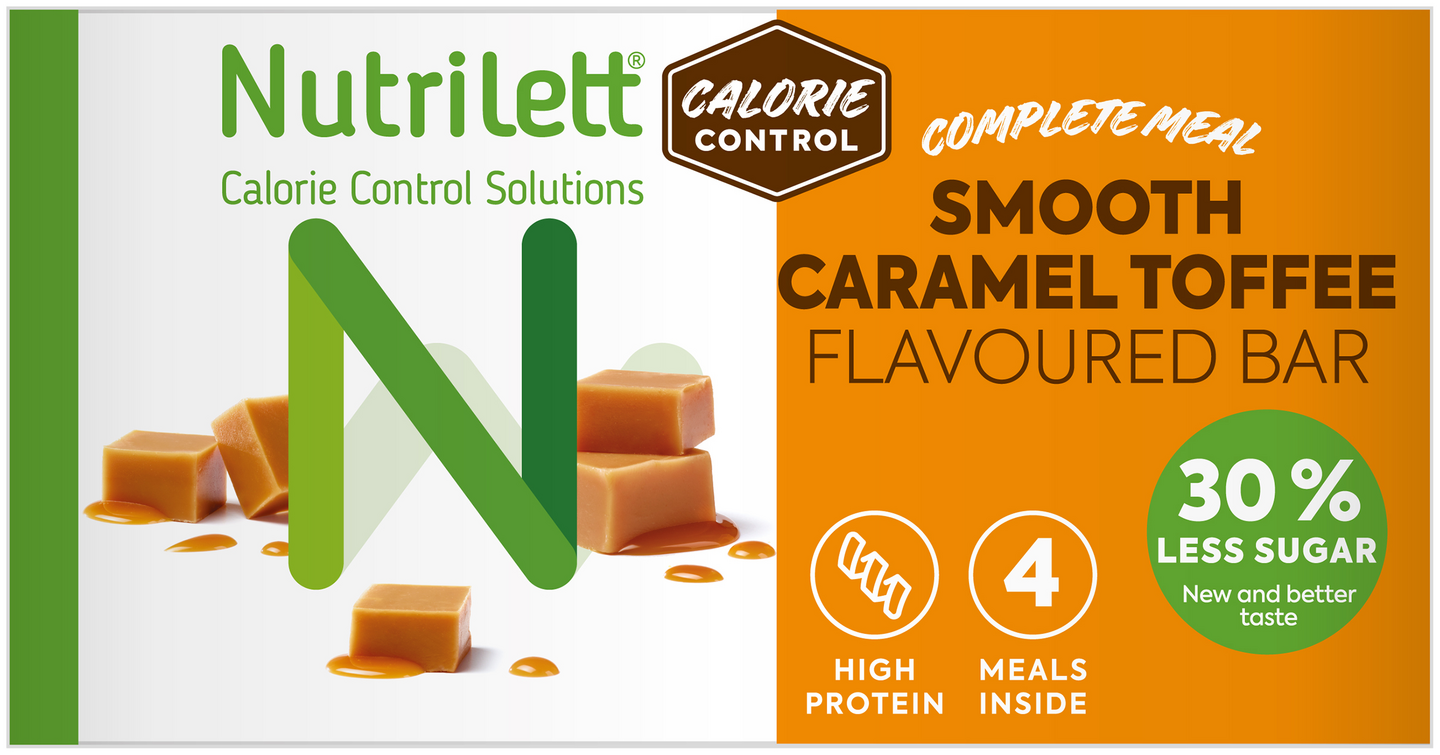 Nutrilett ateriankorvikepatukka 4x57g caramel toffee