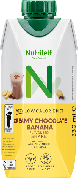 Nutrilett VLCD Creamy Chocolate Banana shake Valmis pirtelö 330ml