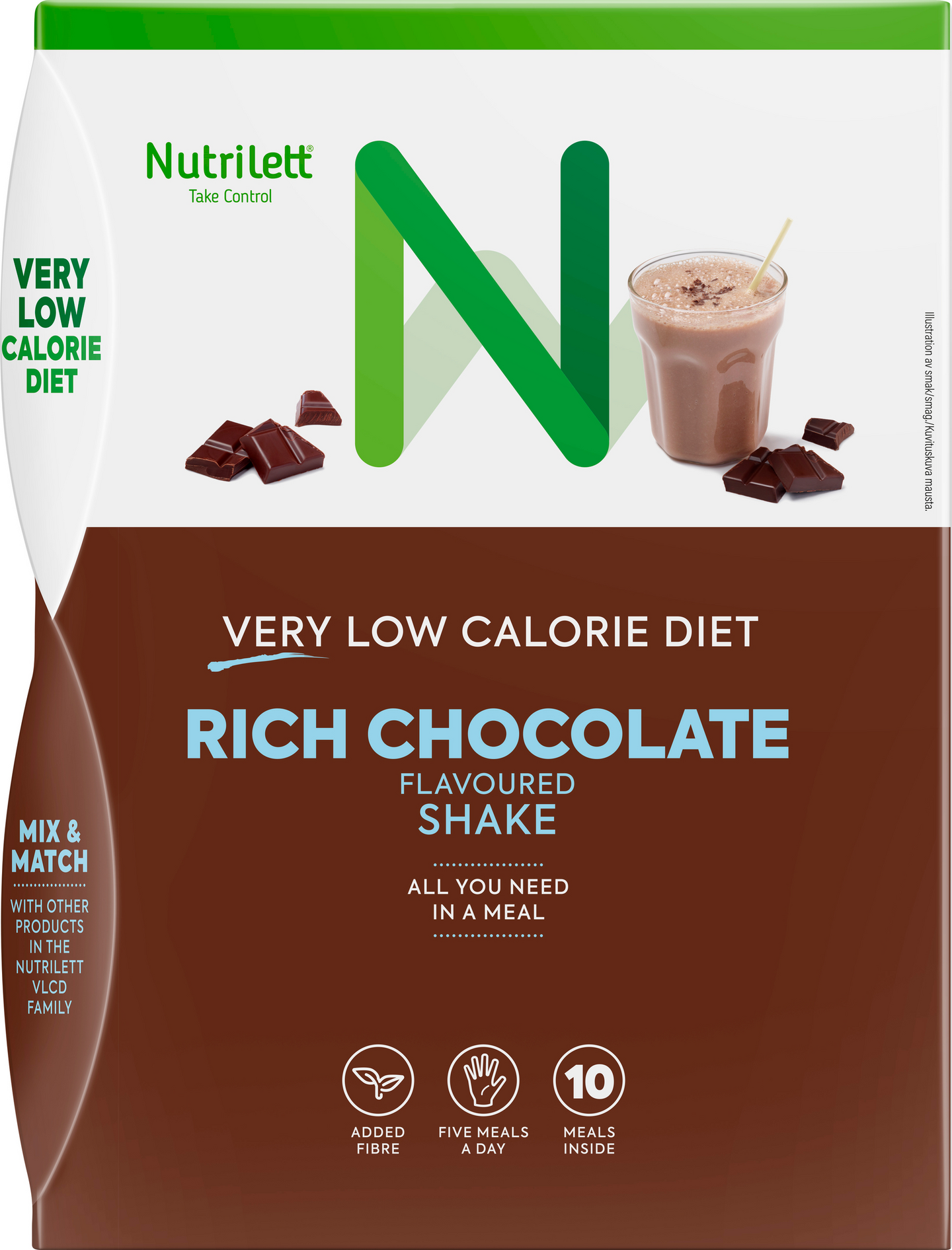 Nutrilett VLCD Rich Chocolate pirtelöjauhe 10x35g