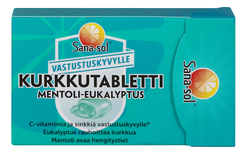 Sana-sol kurkkutabletti 16kpl 48g mentoli-eukalyptus