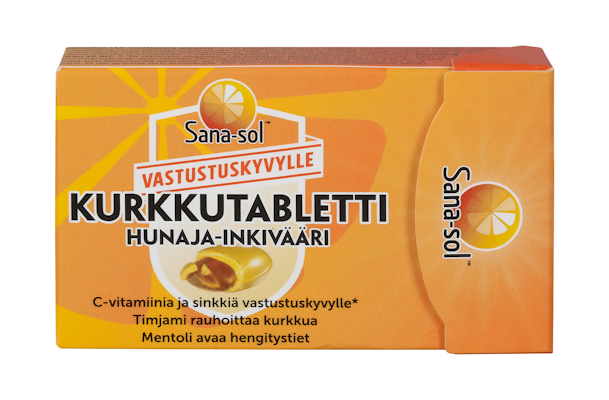 Sana-sol kurkkutabletti 16kpl 48g hunaja-inkivääri