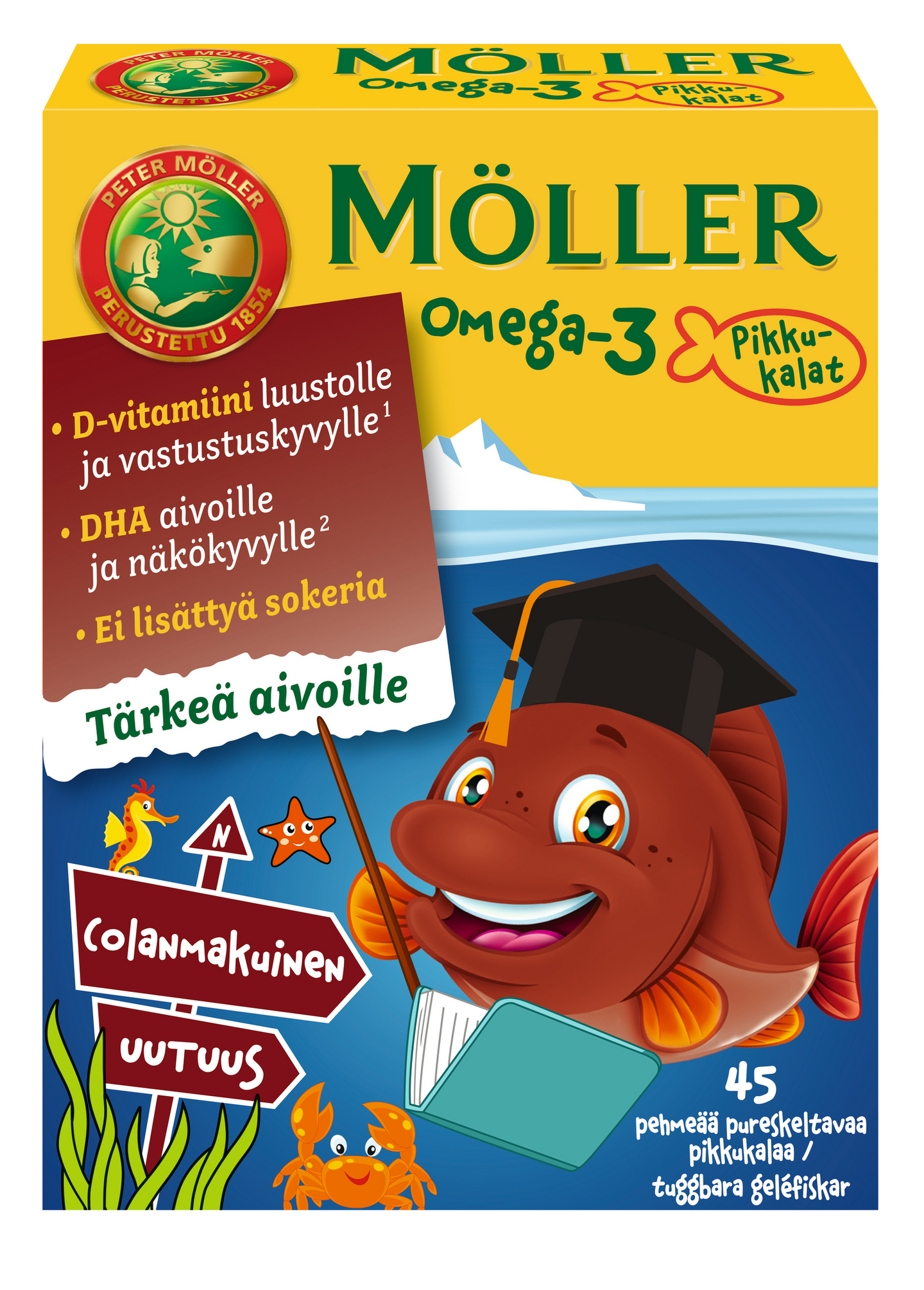Möller Omega-3 Pikkukalat cola 45kpl 54g