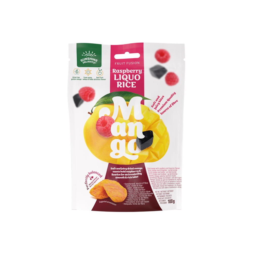 Sunshine Delights Fruit Fusion mango 100g raspberry liquorice - HoReCa ...