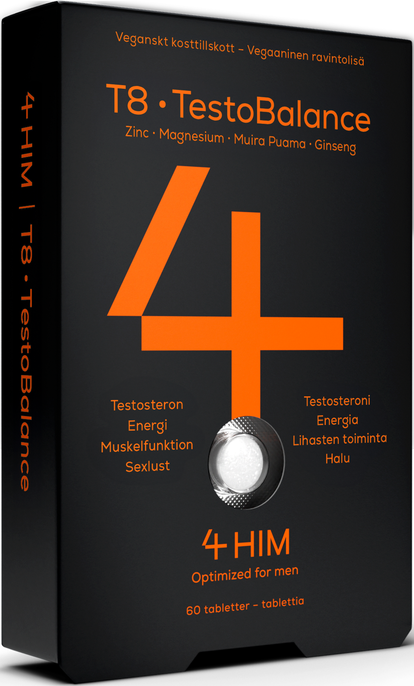 4Him T8 TestoBalance ravintolisä 60kpl